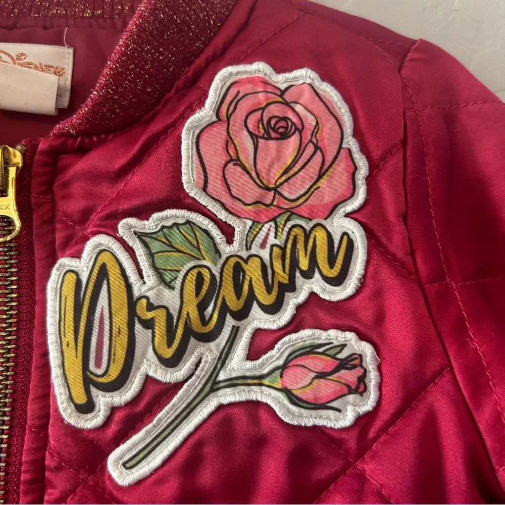 Disney collection by tutu couture burgundy princess patch puffer jacket 3t